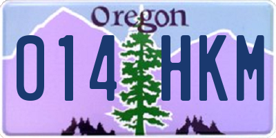 OR license plate 014HKM