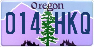 OR license plate 014HKQ