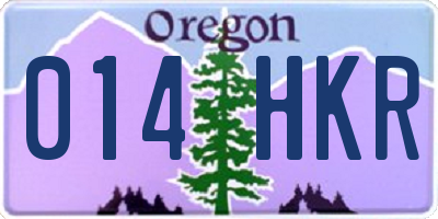 OR license plate 014HKR