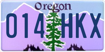 OR license plate 014HKX