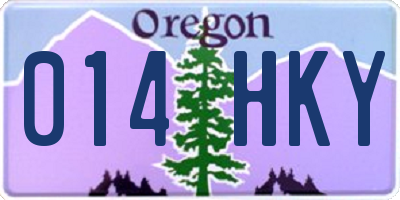 OR license plate 014HKY