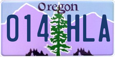 OR license plate 014HLA