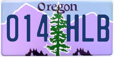 OR license plate 014HLB