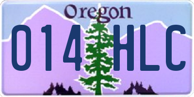 OR license plate 014HLC