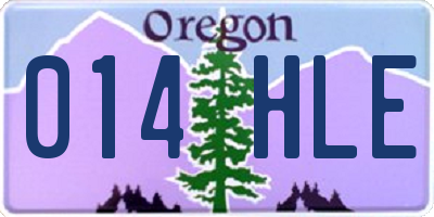 OR license plate 014HLE