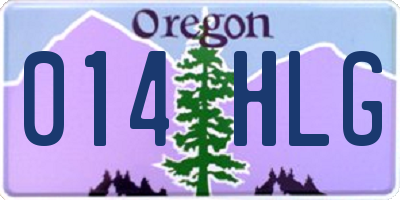 OR license plate 014HLG