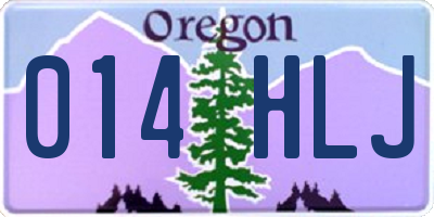 OR license plate 014HLJ