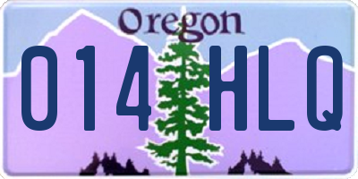 OR license plate 014HLQ