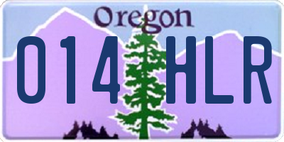 OR license plate 014HLR
