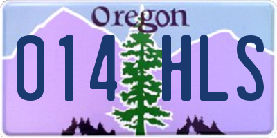 OR license plate 014HLS