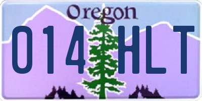 OR license plate 014HLT