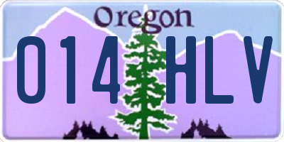 OR license plate 014HLV