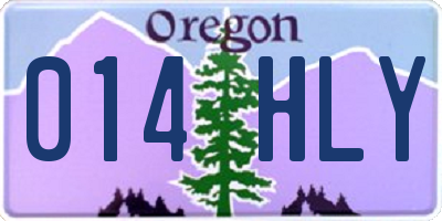 OR license plate 014HLY
