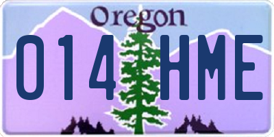 OR license plate 014HME