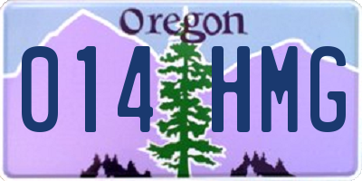 OR license plate 014HMG