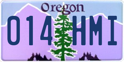 OR license plate 014HMI