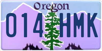 OR license plate 014HMK