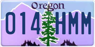OR license plate 014HMM