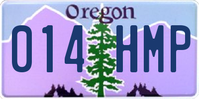 OR license plate 014HMP