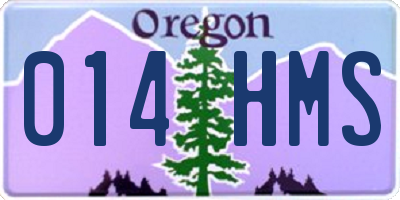 OR license plate 014HMS