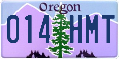 OR license plate 014HMT