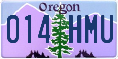 OR license plate 014HMU