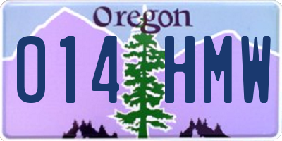 OR license plate 014HMW