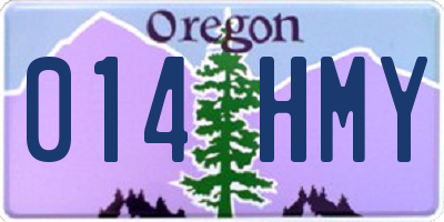 OR license plate 014HMY