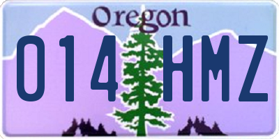 OR license plate 014HMZ