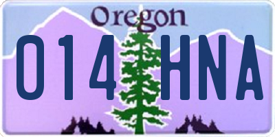 OR license plate 014HNA