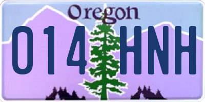 OR license plate 014HNH