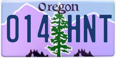 OR license plate 014HNT