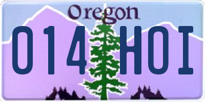 OR license plate 014HOI