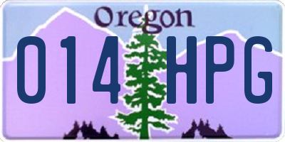 OR license plate 014HPG