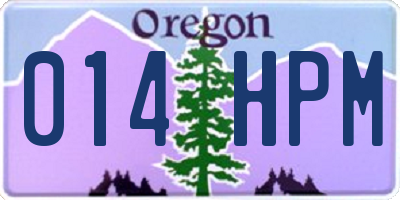 OR license plate 014HPM