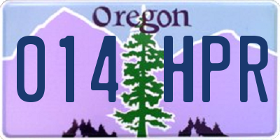 OR license plate 014HPR
