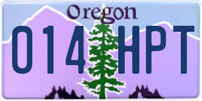 OR license plate 014HPT