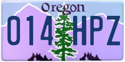 OR license plate 014HPZ