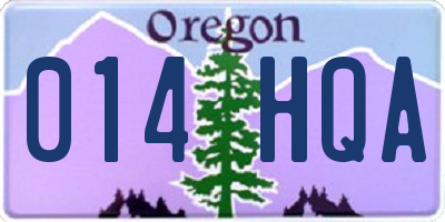 OR license plate 014HQA