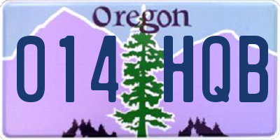 OR license plate 014HQB