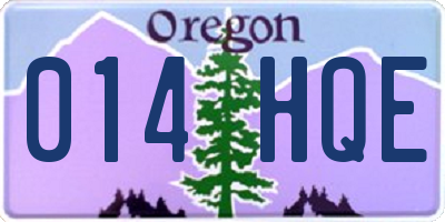 OR license plate 014HQE