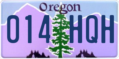 OR license plate 014HQH