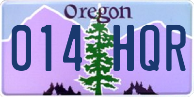 OR license plate 014HQR
