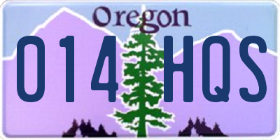 OR license plate 014HQS