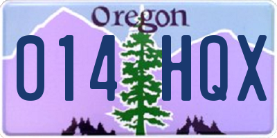 OR license plate 014HQX