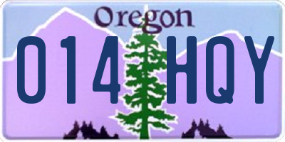 OR license plate 014HQY