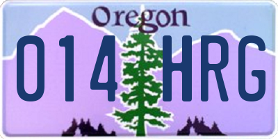 OR license plate 014HRG