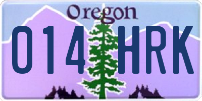 OR license plate 014HRK