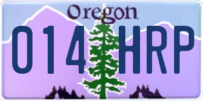 OR license plate 014HRP