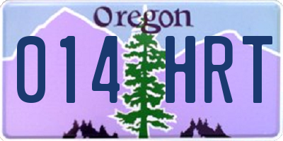OR license plate 014HRT